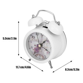Fdit Wecker,Digital-Wecker, Nachttischlampe, digital, elektronisch, Mini, tragbar, aus Metall, mit glitzernden Lichtern, für Haus, Schlafzimmer, Büro (wei?)