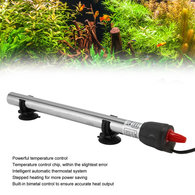 Aquarium Heater Stainless Steel Adjustable Automatic Thermostatic Heating Rod for
