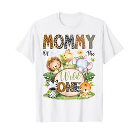 Mommy Of The Wild One Safari Jungle 1St Birthday Kids T-Shirt