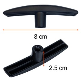 Sctmda RV Drain Valves 4 Pieces RV Drain Valve Handles Replacement Handle RV Plastic Handle Handle for RV Sewer Tap Compatible with 1.5" and 3" Shut Off Valves