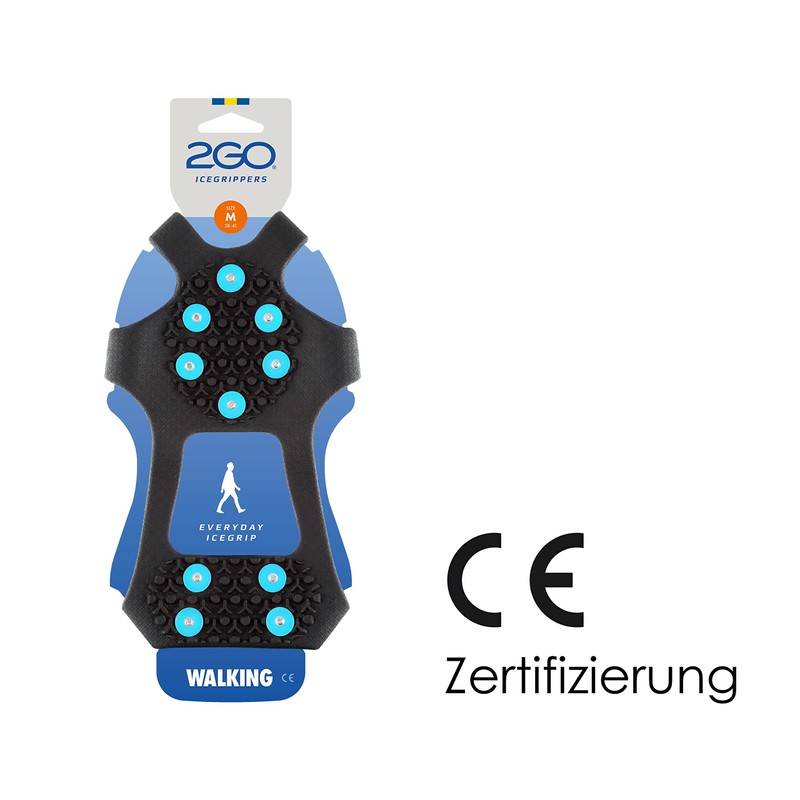 2GO Everyday Icegrip Walking Non-Slip Shoe Spikes, 10 Spikes for