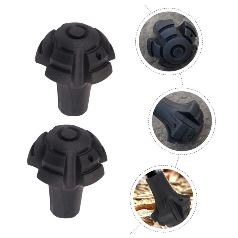 SUPVOX 6pcs Crutch Foot Covers Trekking Cane Protectors for Enhanced