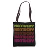 Retro State of Kentucky Inline Font Disco Design Vintage Tote