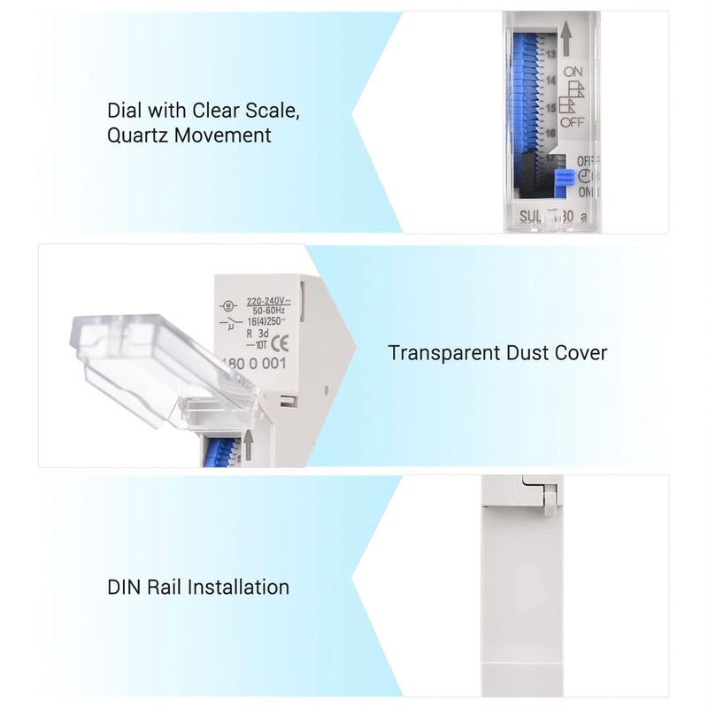 Mechanical 24 Hours Timer Switch AC 220-240V 15 Minutes Interval