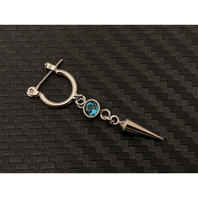 Akusetia Titanium Ring Earrings, Hoop Earrings, Men's, Women's, Silver, Simple,