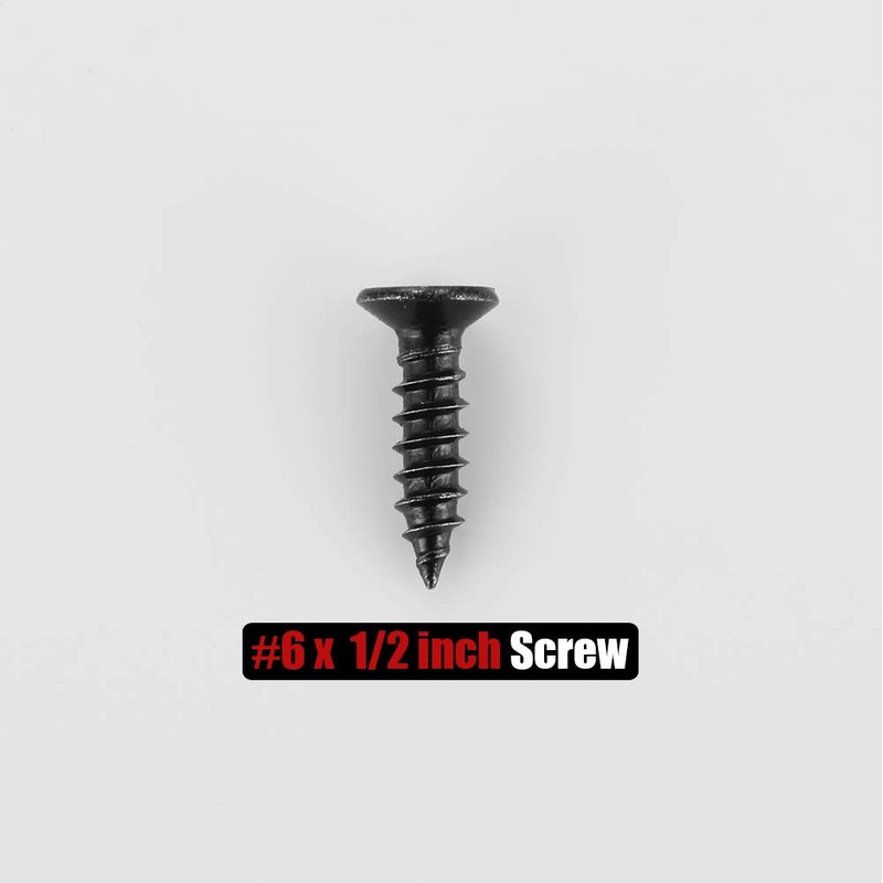 JQK #4 x 1/2" Black Screw, Flat Head Phillips Wood