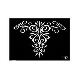 Pochoir Tribal pour le Corps format 3'' X 4'' #193