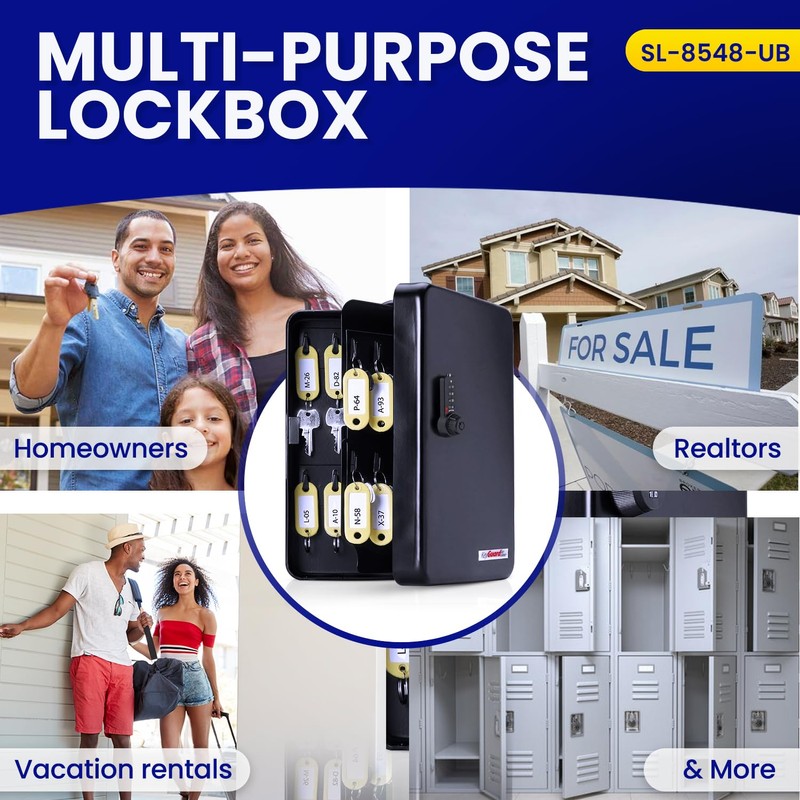 KeyGuard Dual Access Combination Key Cabinet With Black 4-Dial Combi-Cam