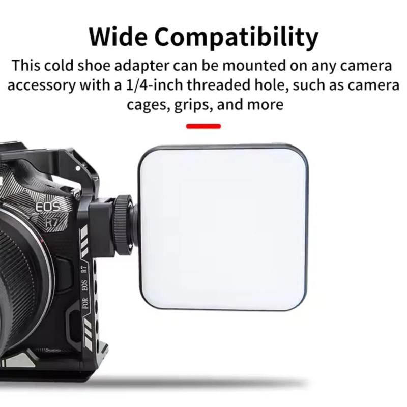 Universal Cold Shoe Mount Adapter for Flash LED Light Monitor