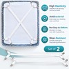 Premium Sheet Straps, Adjustable Crisscross Fitted Sheet Clips (2, White)