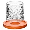 Vaso Giratorio 360° Antiestrés Para Coctelería Base De Bambú