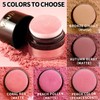 Face Blush Powder Makeup Soft Mushroom Blush for Cheeks Long