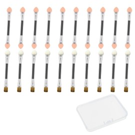 SHYSBV Pack of 20 Double-Sided Disposable Eyeshadow Brushes with Soft Sponge - Professional Sponge Eyeshadow Applicators for Eye Makeup, Cosmetic Tools for Women & Girls