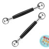 2 x double-sided melon scoop, stainless steel melon spoon, ball