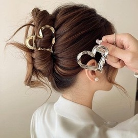 마리크 하트 메탈 y2k 헤어 집게핀 Marik Heart Metal Y2K Hair Claw Clip