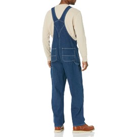Carhartt Men's Loose Fit Denim Bib Overall, Darkstone, 34 x 32