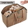 BONTHEE Firewood Carrier Bag, Waxed Canvas Log Carrier, Waterproof Extra