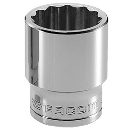 FACOM S.1'3/16 S-1/2" Inch 12-Point Socket, 1-3/16" Size