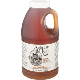 Ambrosia Honey (48 oz), 100% Pure Natural Honey, Harvested in the U.S.A, Natural Sugar Alternative, Natural Sweetener