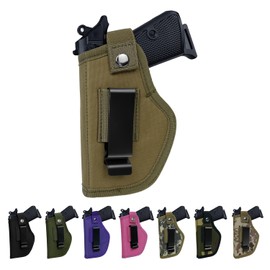 Universal Gun Holsters for Men Women, IWB/OWB 9mm Holsters for Pistols Right Left, 380 Gun Holster, Concealed Carry Holster Fits S&W M&P Shield Glock 17 19 26 27 42 43 Revolver, Similar Handguns