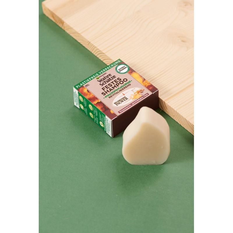 Garnier True Treasures Solid Shampoo Invigorating Ginger with Organic Ginger,
