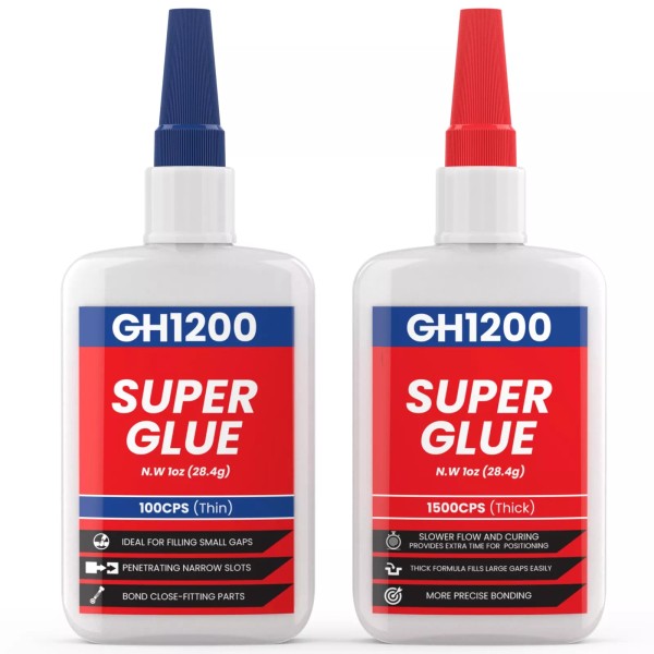 GH1200 57 Grams (2 Oz) 100/1500 CPS (Thin/Thick) Super Glue