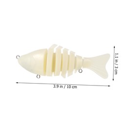 Kisangel 2pcs Blank Fake Baits Unpainted Lure Bodies for Fishing Hard Bait High-Strength Lures for Fishing Enthusiasts Lifelike Swim Action