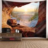 Aotiwe Natural Landscape Lake, Wall Tapestry, 240 cm, Sunset by