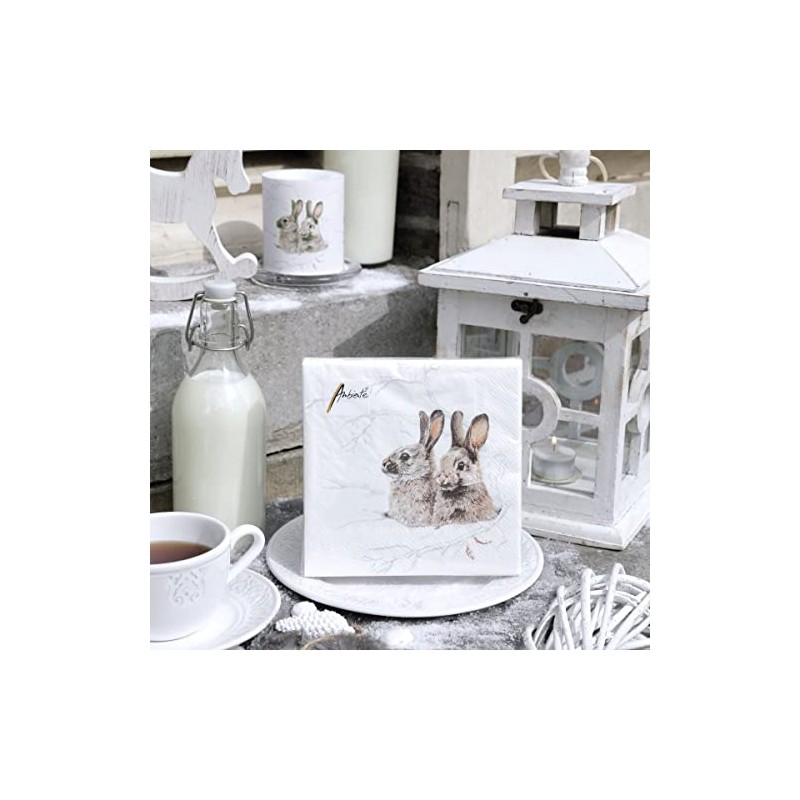 Serviette 'Schneehase' 20 Stück