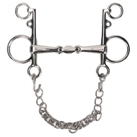 Stainless Steel Horse Pelham Bit Gnaw Resistant Ease of Control Jointed Mouth Pelham Bit for Horses
