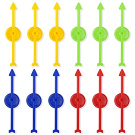 12pcs Arrow Game Spinners, 3.94in 4 Colors Plastic Spinners for Classroom Board Game Spinners for Activities DIY Projects