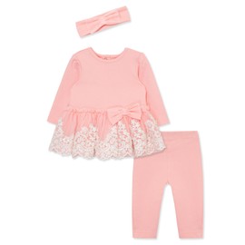 Little Me Clothes for Baby Girls' Luxe Lace Tutu Set, Quartz Pink/Marshmallow, 24 Months