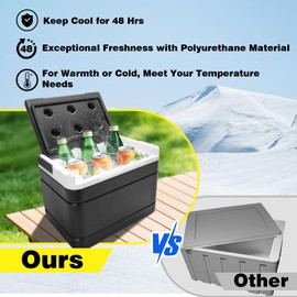 AIPSET Golf Cart Cooler, 6L Ice Box Compatible with Club Car Precedent, Portable Ice Chest Box with Bracket, Easy Installation, for Outdoor Camping, Fishing, Replaces OEM# 102588101, 103886801