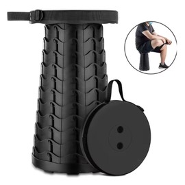 Macco Collapsible Telescoping Portable Stool for Adults, Camping Stool, Upgraded Collapsible Folding Seat