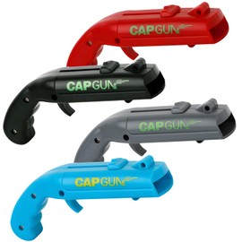 4PCs Cap Gun Bottle Opener, Launcher Shooter Funny Shoots Gun Creative Beer Opener for Drinking Game Family Party Bar Outdoor(4, Black-Blue-Red-Grey)