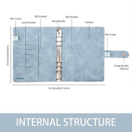 A5 Kpop Photocard Binder, 6 Ring Binder Collector’s Album with 240 Card Slots, PU Leather Cover for Organizing K-Pop, Trading Cards, Game Cards & Memorabilia (Blue)