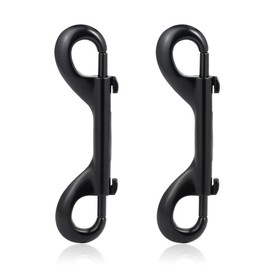 Double Ended Bolt Snaps Hook Heavy Duty Trigger Clips Chain Metal Clips Black 4.7 Inch 2pcs