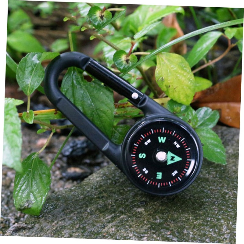 Sosoport Portable Hiking Compass Carabiner Clip 2pcs Camping Compass Scale