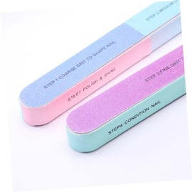 Mikinona 8pcs Nail Art Tools Sides Nail Buffer Blocks Professional Polishing Strip for Natural Fake