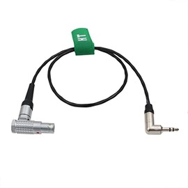 HangTon Audio 3.5 mm TRS Cable for Atomos Shogun 7 Flame Inferno, Ninja Inferno Monitor 10 Pin 90 Degree Unbalanced