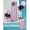 MY VESPERBOX Children's Stainless Steel Thermos Flask [Includes Straw and