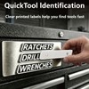 Magnetic Tool Box Labels 12 Pack, Reusable Magnetic Toolbox Labels