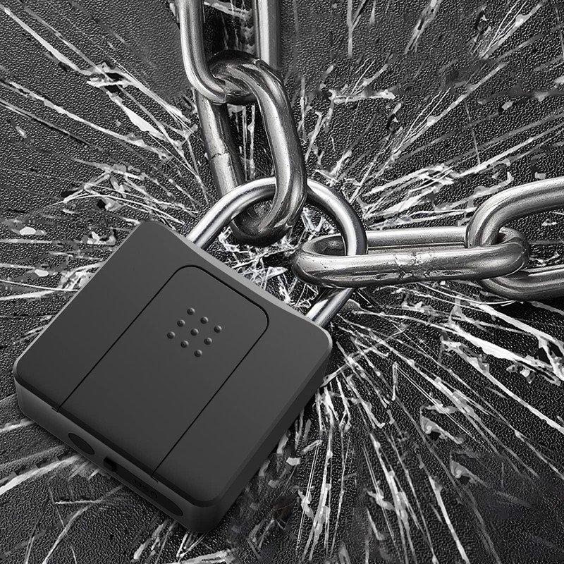 Lock Fingerprint, Eseesmart Padlock, Lock with Key App, Large Padlock