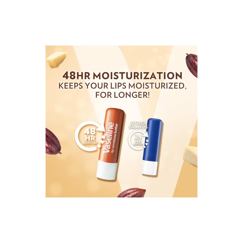 Vaseline Lip Therapy Manteca de cacao, doble barra, hidratación de
