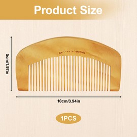 Wooden Hair Comb for Curly Wide Toothed Wooden Comb Natural Peach Wood Mini Combs Anti-Static, Fine Tooth Detangling Comb for Women & Men