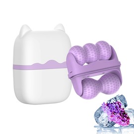 Ice Face Roller, Facial Roller, Facial Roller, Cooling Ice Stick for Face, Multi-functional, Small Face Roller, Reusable, Easy to Use, Portable, For Face, Eyes, Neck, Skin, Unisex, Gift (Purple)