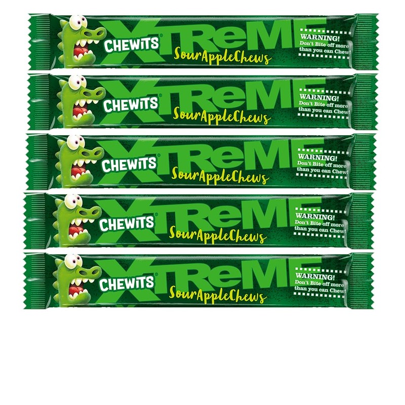 Chewits Xtreme Sour Apple Chews Chews 34g | VIMIX (24