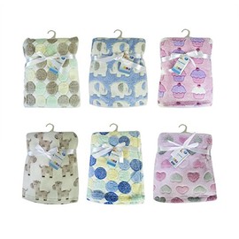 First Steps Fleece Baby Blanket (6 Assorted Design, 75 x 100 cm)