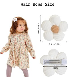16Pcs Girls Flower Hair Clips, Non Slip Wrapped Handmade Floral Hair Clips Hair Accessories for Girls Toddlers Teens and Women