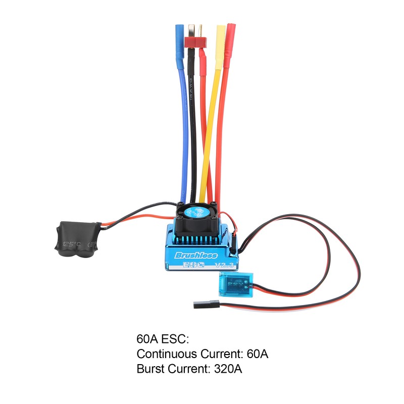 Brushless ESC Waterproof Dustproof Electronic Speed Controller for 1/10 RC